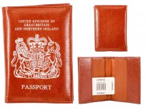 1501 BROWN GRAINED PU PASSPORT HOLDER