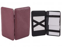 8013 Burgundy Grained PU Puzzle Wallet/Milkman's Wallet