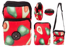 LL-167 AVOCADO RED SMALL UNISEX POLYESTER SHOULDER BAG