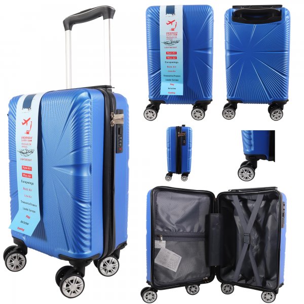 T-HC-US-1629 ROYAL BLUE RYAN AIR CABIN-SIZED TROLLEY SUITCASE