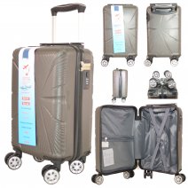 T-HC-US-1629 DARK GREY UNDER-SEAT CABIN-SIZE TRAVEL TROLLEY