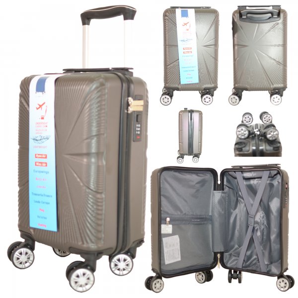 T-HC-US-1629 DARK GREY UNDER-SEAT CABIN-SIZE TRAVEL TROLLEY