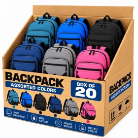 BP-E-TR-115 Assorted Colors Easyjet Cabin Backpack Box Of 20