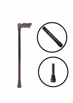 2882 Right Handed Adjustable Walking Stick w/ Moulded Grip
