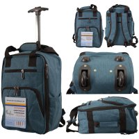 TR-R-002 TURQUOISE WHEELED RYANAIR UNDERSEAT CABIN BAG