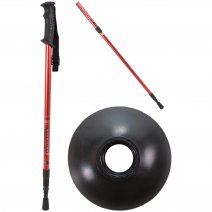 2890-SINGLE RED ANTI-SHOCK TREKKING POLES