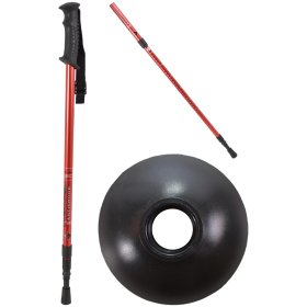 2890-SINGLE RED ANTI-SHOCK TREKKING POLES