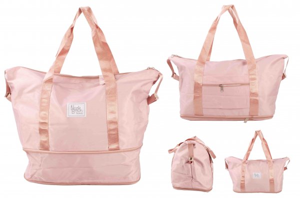 JBSH006 DUSKY PINK POLYESTER HOLDAL MULTI-PURPOSE EXPANDABLE BAG