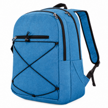 BP-122 Peacock Blue Backpack With Multiple Pockets (New)