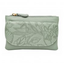5706 Sage Lorenz Floral Embossed Coin Purse