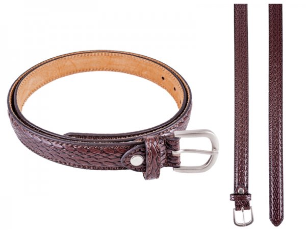 2700 Brown 1" BELT WITH SNACK GRAIN XXLARGE (44"-48")