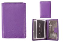 0454 PURPLE RFID PROOF LEATHER CARD HOLDER