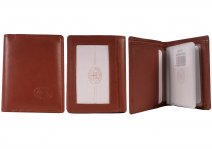 1011MIDBROWN Cw Nappa 20 Leaf C.Card Case with Note Sec