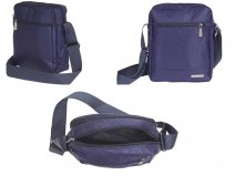 2450 SHINY TWN TOP ZIP X BDY BAG FRONT, BLACK