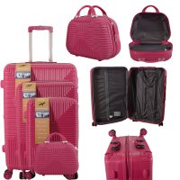 T-HC-20 PURPLE SET OF 4 TROLLEY SUITCASES