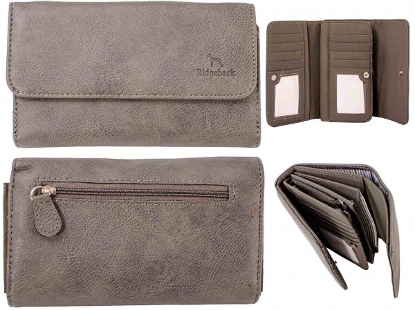 JBPS43 GREY PURSE WITH 3 FOLD