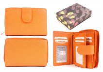 HT-33 ORANGE LEATHER PURSE - T161