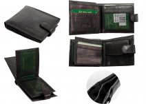 1006 BLK ITALIAN LEATHER WALLET W/ RFID - NEW GREEN BOX