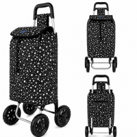 ST204 BLACK STAR 4-WHEEL SHOPPING TROLLEY ST204 BLACK STAR 4-WHEEL SHOPPING TROLLEY