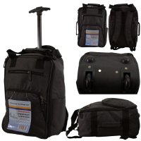 TR-R-002 BLACK WHEELED RYANAIR UNDERSEAT CABIN BAG