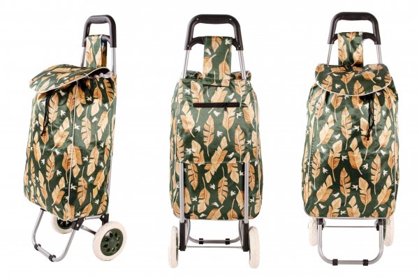 LL-ST01 FEATHER GOLDEN GREEN 2-WHEEL SHOPPING TROLLEY