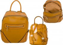 JBFB333 NICOLE BROWN PU BACKPACK MUSTARD