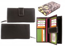 SP-30 BLACK SOFT GRAIN LEATHER PURSE - T162