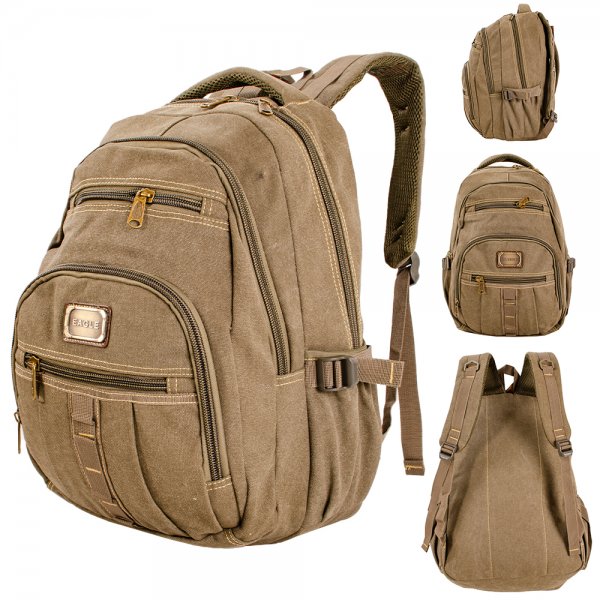 EA-CA45222 GREEN CANVAS BACKPACK