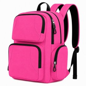 BP-122 Pink Backpack With Multiple Pockets (New)