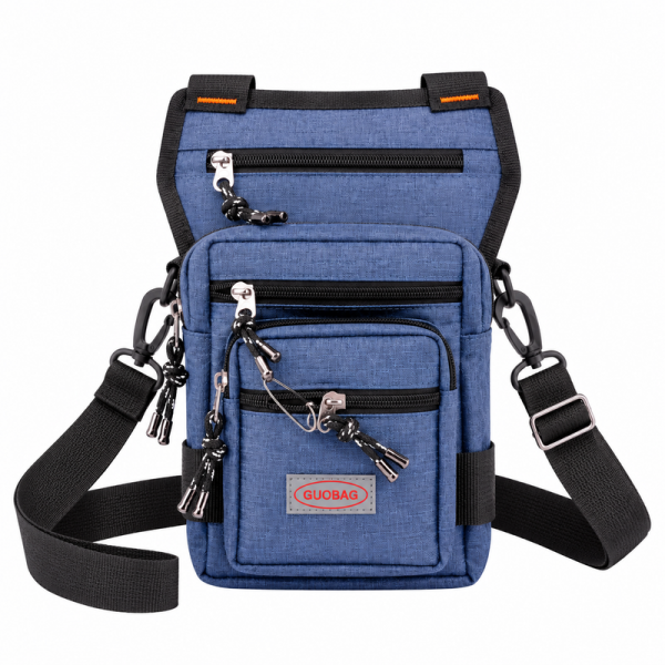 2517 Navy Biker Hip-Shoulder Bag W5 Zip (New)