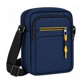 2531 Navy Grained Polyester Crossbody Bag