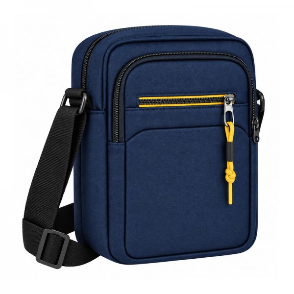 2531 Navy Grained Polyester Crossbody Bag