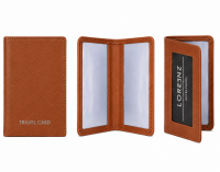 0994 Orange Folding Slimline Leather Travel Card Holder 0994 Orange Folding Slimline Leather Travel Card Holder