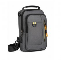 2533 Grey Grained Polyester Multi-Wear Bag/ Backpack