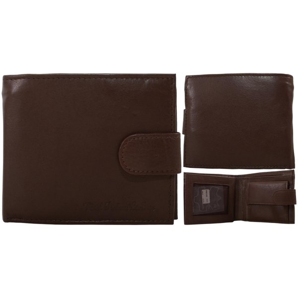 4766 BROWN ITALIAN LEATHER RFID WALLET