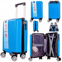 T-HC-US-1627 BLUE 15.7'' UNDER-SEAT CABIN-SIZE TRAVEL TROLLEY