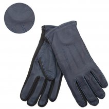 8917 NAVY LEATHER GLOVES MEDIUM