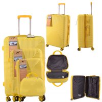 T-HC-20 YELLOW SET OF 4 TROLLEY SUITCASES