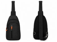 LL-7093 BLACK X-BODY 3 ZIP SHOULDER BAG LL-7093 BLACK X-BODY 3 ZIP SHOULDER BAG