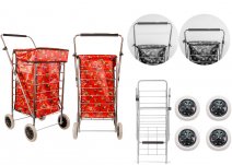 ST-FOUR-01 RED OWL 4 WHEEL SHOPPING TROLLEY