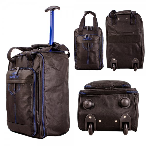 JBTB 78 BLACK/NAVY UNDERSEAT TROLLEY 2-WHEELED TRAVEL BAG