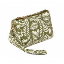 2322 Olive Floral Quilted Multi-Use Pouch