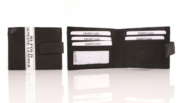 S-082 LEATHER WALLET BLACK