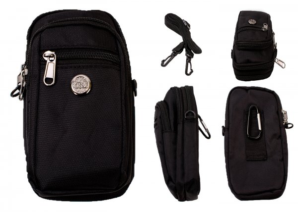 LL-93 BLACK POLYESTER SHOULDER BAG