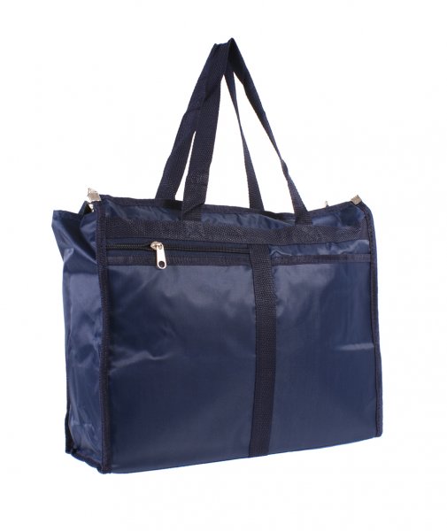 2495 NAVY ECONOMY TOP ZIP SHOPPER WITH FRONT ZIP