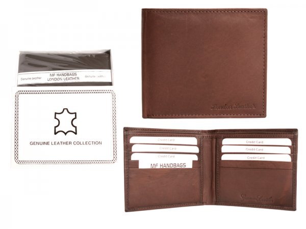 1061 RFID BROWN LONDON LEATHER WALLET