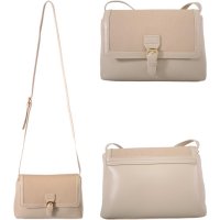 5828 ALL BEIGE FAUX LEATHER HANDBAG