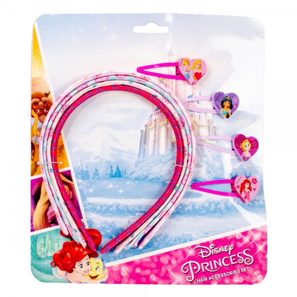 2419-7212 PRINCESS 4PCS HAIR BAND AND 4 PCS CLIP SET