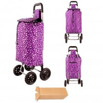 ST204 PURPLE STAR 4-WHEEL BOX OF 10 SHOPPING TROLLEY