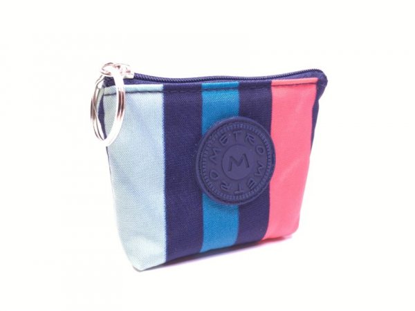 LL-2 Printed Multi-colour Striped Metro Pouch Bag